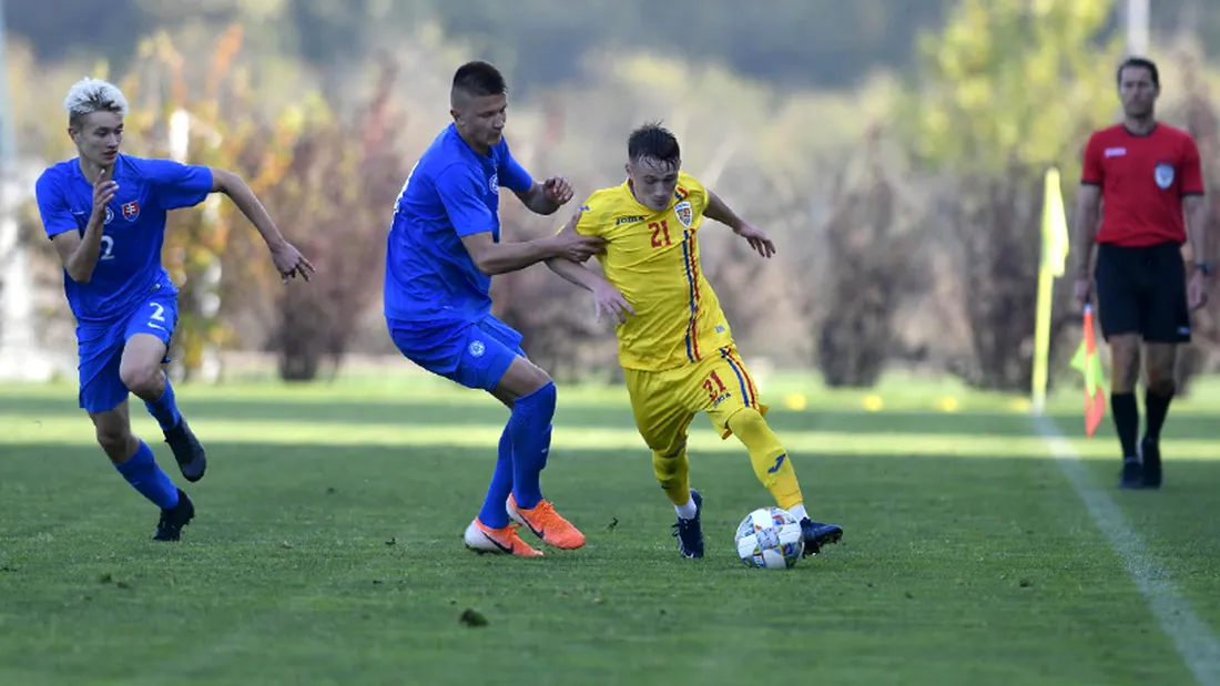 României U18 a pierdut și al doilea amical cu Slovacia.** Trei jucători din Liga 2 au început meciul ca titulari