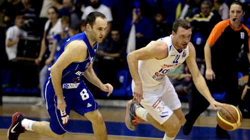 Meci palpitant în Liga Națională de baschet masculin. CSU Sibiu a învins campioana U-BT Cluj, scor 84-83 