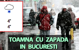 Toamnă cu ZĂPADĂ în București. Meteorologii Accuweather anunță data exactă când ninge prima dată în Capitală și în celelalte orașe din România