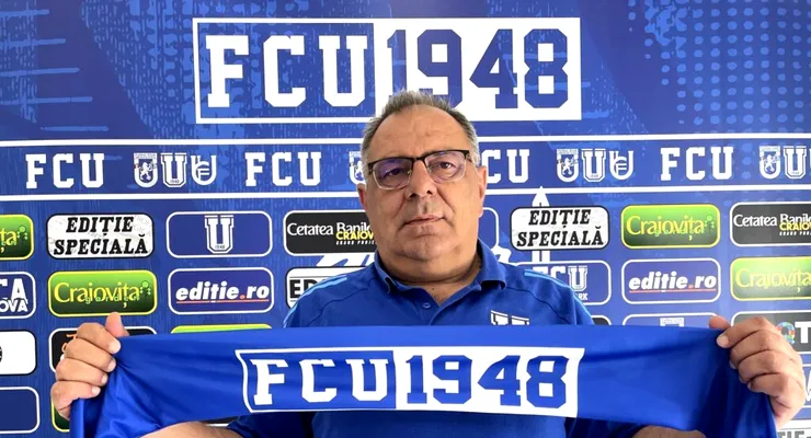 Ștefan Stoica, noul antrenor al FCU Craiova. Fostul selecționer al Moldovei, prezentat într-un mod inedit de olteni
