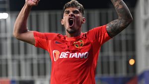 Gigi Becali îl scoate la vânzare pe Florinel Coman! Ce prezentare îi face starului FCSB pentru străinii care au venit să-l cumpere. VIDEO