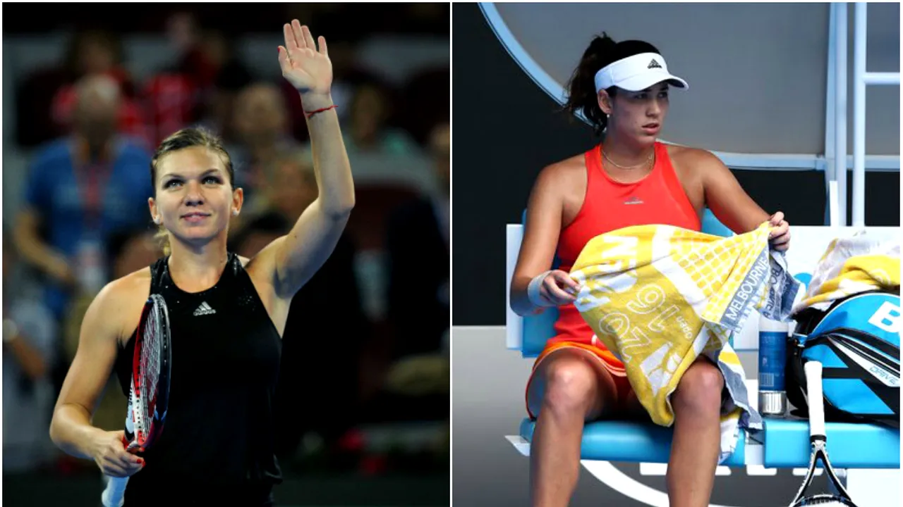 Veste excelentă pentru Halep! Garbine Muguruza a pierdut la Australian Open și nu o mai poate devansa pe Simona în clasament