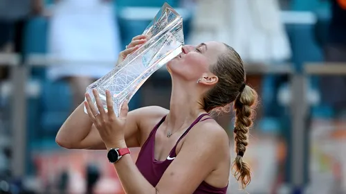 Petra Kvitova, coșmarul româncelor! Cehoaica a egalat-o pe Simona Halep la numărul de titluri <i class='ep-highlight'>WTA</i> 1000 după triumful de la Miami! Ce a declarat după finala fantastică împotriva Elenei Rybakina