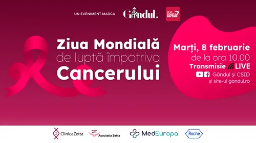 Conferința ”Ziua Mondială de luptă împotriva cancerului” în direct din studioul GÂNDUL LIVE, 8 februarie de la ora 10.00