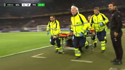 Momente de panică la Basel – Fiorentina! Medicii și jucătorii au sărit în ajutorul unui fan căruia i s-a făcut rău! A fost transportat de urgență la spital | VIDEO