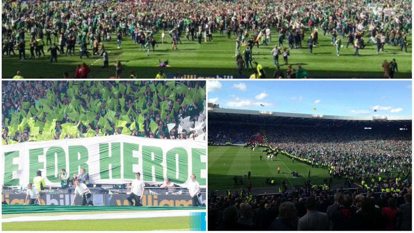 Pur și simplu nebuni! FOTO & VIDEO | Scene incredibile după ce Hibernian a câștigat din nou Cupa Scoției, după 114 ani