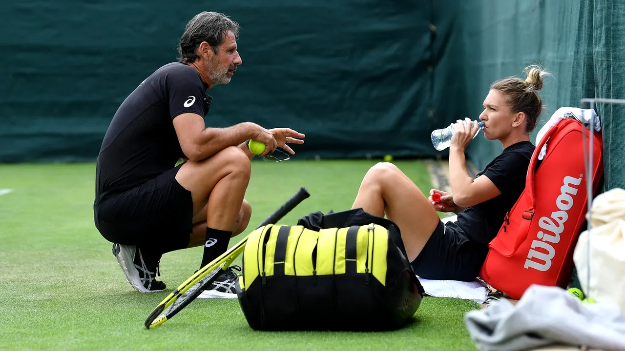 Simona Halep și Patrick Mouratoglou, contra curentului la Wimbledon! Cum au ieșit în evidență înaintea meciului cu Kirsten Flipkens | FOTO