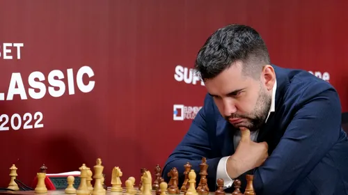 Ian Nepomniachtchi, victorie contra lui Alireza Firouzja, în runda a doua a etapei Superbet Chess Classic Romania