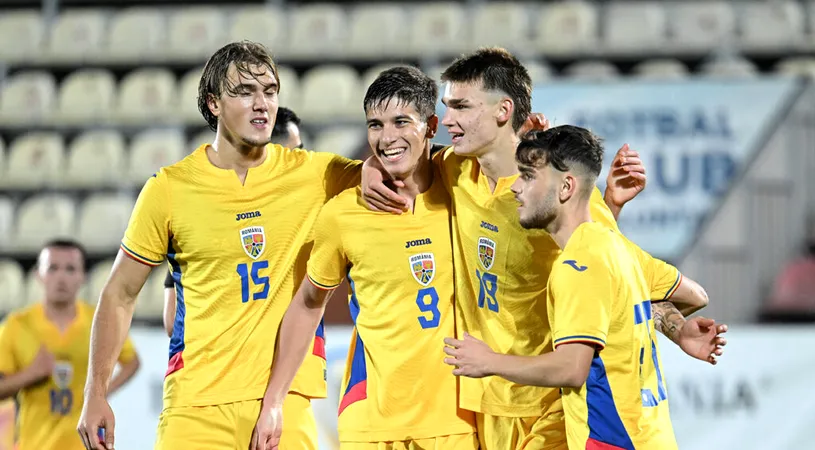 România U19, victorie categorică împotriva Andorrei U19 în preliminariile EURO. Un jucător din Liga 2, printre marcatori