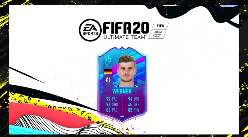 Noul atacant de la Chelsea a primit un card fantastic în FIFA 20! Timo Werner are o viteza de 99 și poate fi obținut gratuit. Lista de cerințe