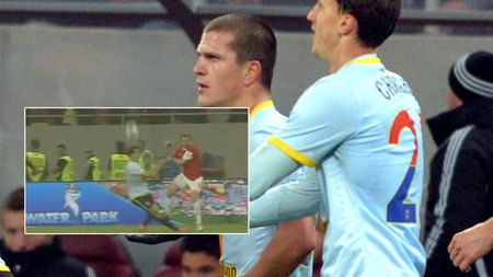 Alarmă la Steaua! Chiricheș s-a accidentat, după o intrare urâtă a lui Strătilă. Dinamovistul, iertat de "roșu"