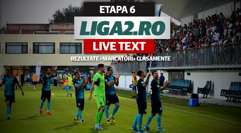 Liga 2, etapa 6 |** Surpriză în Regie: Rapid pierde cu Viitorul Pandurii. Petrolul trece de Ripensia, Turris rămâne cu punctaj maxim și după jocul cu ASU Poli. Rezultatele și marcatorii