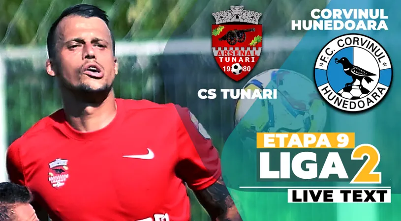 CS Tunari egalează pe final Corvinul, dintr-un penalty obținut pe o gafă a portarului hunedorenilor. Odoroabă, debut cu un punct la ilfoveni, ”corbii” revin pe loc calificabil în play-off