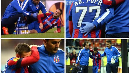 Pierdere importantă pentru Steaua. Șanse mici ca Adi Popa să joace în derby-ul cu Dinamo: "I-a recidivat accidentarea la umărul stâng, iar durerile sunt foarte mari"