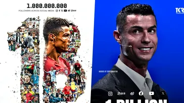 Bornă istorică atinsă de Cristiano Ronaldo. A depășit un milliard de urmăritori pe rețelele sociale