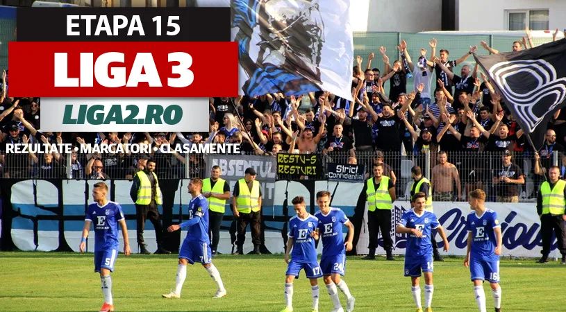 Liga 3, rezultatele ultimei etape a turului | ”FC U” Craiova a încheiat anul en-fanfare. Aerostar Bacău, Unirea Slobozia, Progresul Spartac și Fotbal Comuna Recea sunt celelalte campioane de toamnă