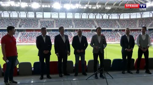 VIDEO | Steaua și-a prezentat primii doi sponsori. George Ogăraru a anunțat că echipamentele de joc vor fi Adidas, dar partenerii au fost trecuți pe ținuta Joma