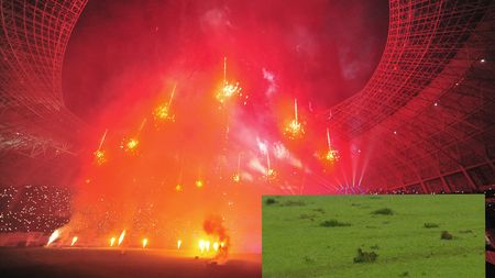 Stadion de cinci stele, teren de județeană! Gazonul a cedat din nou pe Oblemenco.  Jucătorii Craiovei acceptă condițiile: "Trebuie să ne adaptăm". Reacția lui Mangia: "Până și eu alunecam"