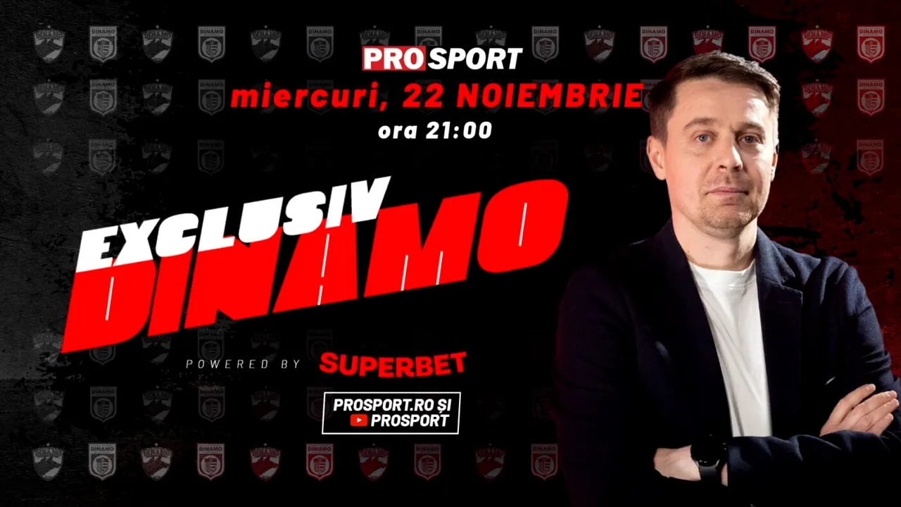 Ediție specială, miercuri, la ProSport. Reprezentantul „Tribuna Dinamo” și Sergiu Ioan, suporterul „câinilor” pentru care urmează derby-ul cu numărul 117 contra rivalilor de la  Steaua sau FCSB, sunt invitații de la EXCLUSIV DINAMO