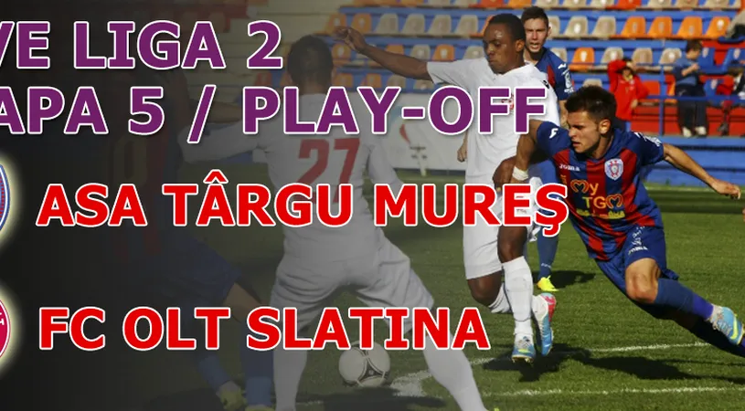 ASA - FC Olt 1-0.** Amauri, decisiv pentru desprinderea mureșenilor la play-off