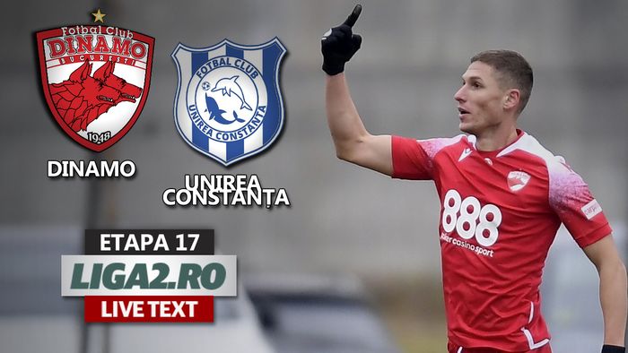 O simplă formalitate pentru Dinamo cu Unirea Constanța și echipa lui Ovidiu Burcă a urcat pe loc de play-off