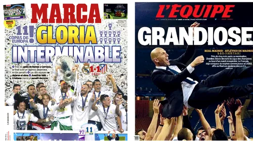 GALERIE FOTO | Victoria istorică a Realului, în cele mai importante ziare de sport din Europa! Cele din Barcelona s-au „autodepășit”: „Pena Maxima!” :)