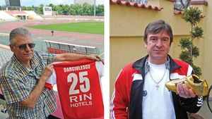 Ei știu cum să bage mingea în poartă! Dudu Georgescu și Mateuț, sfaturi pentr "câini": "Vă învățăm noi să dați goluri!"
