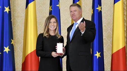 VIDEO | Simona Halep a fost decorată de președintele Klaus Iohannis: 