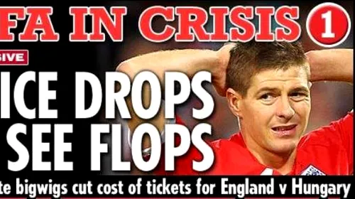 „Three Lions”, părăsiți de fani?** Englezii au ieftinit cu 33 la sută biletele pentru meciurile naționalei!