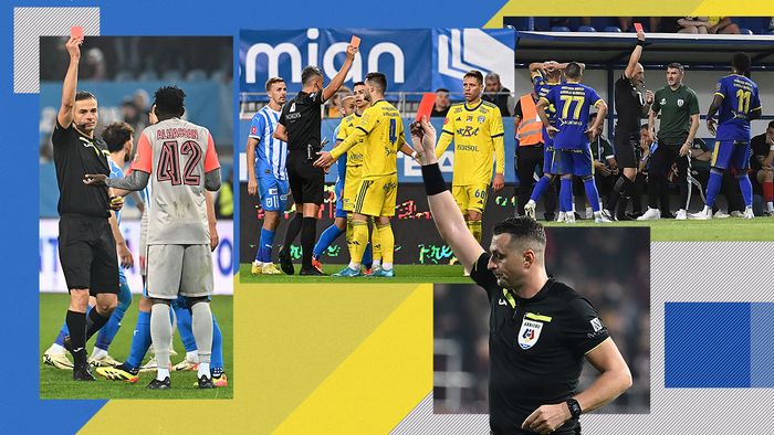 Cod roșu în fotbalul românesc: am depășit recordul eliminărilor din epoca VAR și suntem în fruntea Europei în topul celor mai dure avertismente! Descoperirea ProSport, analizată de trei arbitri din Superliga. EXCLUSIV