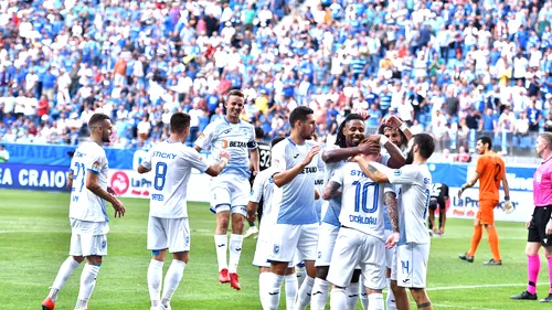 Craiova - Chindia 1-0. Roman îi readuce pe olteni pe primul loc, iar echipa lui Papură are moral bun pentru returul cu Honved