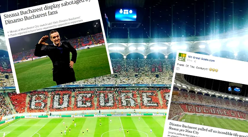 S-au împlinit 8 ani de la farsa „Doar Dinamo București”. Cum a fost păcălit Gigi Becali de ultrașii din „Ștefan cel Mare” la meciul de gală cu Manchester City? SPECIAL