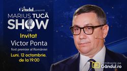 Marius Tucă Show începe luni, 12 octombrie, de la ora 19.00, pe Gândul. Invitat: Victor Ponta