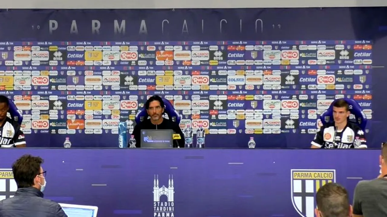 Valentin Mihăilă, încrezător la prima conferință de presă la Parma: „Nu am venit aici să mă bat la retrogradare” | VIDEO