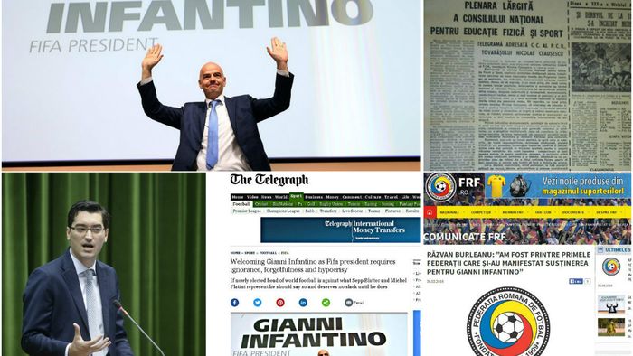 GUDURĂ‚U | Burleanu și-a dat seama că ține de mic cu Gianni Infantino după ce elvețianul a câștigat șefia FIFA. Englezii, despre cei care s-au repezit să pupe mâna noului șef: "Ignoranți, ipocriți"