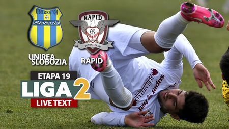 Unirea Slobozia învinge Rapid și complică și mai mult șansa giuleștenilor de a mai prinde play-off-ul. Zunic a gafat, Voicu a fost eliminat