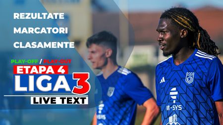 Liga 3, etapa 4, play-off și play-out | Zalăul lui Vașvari, Antal și Nikolic pierde la Satu Mare și barajul de îndepărtează. Derby-ul Alba Iuliei s-a încheiat nedecis. Poli Timișoara, Bistrița, Minaur, Vâlcea, FC Bacău sau Băicoi sprintează în seriile lor
