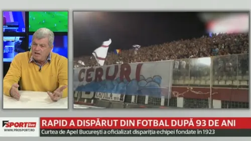 ProSport LIVE Special. Grigore Sichitiu despre dispariția Rapidului și situația Stelei. Cine e continuatoarea clubului din Giulești