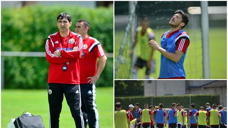FOTO | Naționala începe reconstrucția cu exerciții de imaginație. Victor Pițurcă: "E minutul 90, 0-0 și tocmai am obținut un penalty"