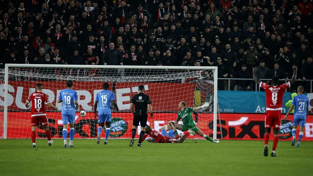 Gafele portarului introdus de Mircea Rednic la cele două goluri înscrise de „câini” în Dinamo - UTA