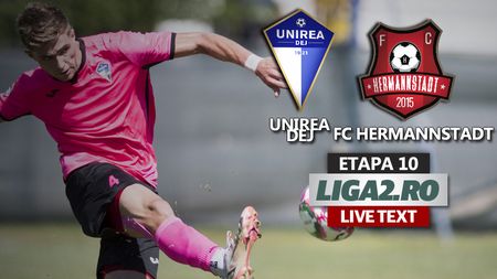 FC Hermannstadt nu câștigă cu Unirea Dej, e la al doilea semieșec consecutiv și ratează șansa de a urca pe locul 2. Clujenii au avut forța să egaleze