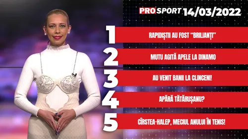 ProSport News | Mutu agită apele la Dinamo, după ce i-a făcut pe jucătorii Rapidului „brilianți”! Cele mai importante știri ale zilei | VIDEO