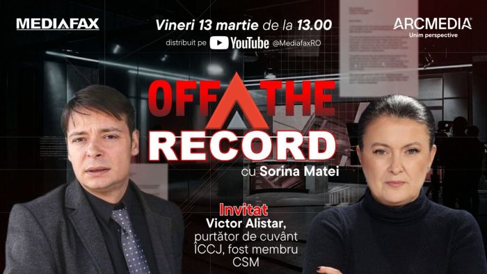 OFF The Record. Invitat: Victor Alistar, purtător de cuvânt ÎCCJ, fost membru CSM