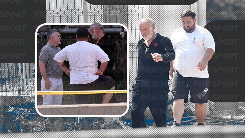 Imaginile momentului cu Gigi Becali și Leonard Doroftei! Miliardarul, șef de șantier al bisericii cu clopote de aur, s-a întâlnit cu legendarul sportiv! EXCLUSIV