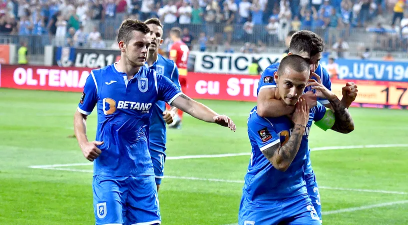 Dunărea Călărași - U Craiova 1-3. Oltenii au obținut primul succes din noul sezon. Mediop și Fedele au marcat superb