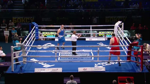 Boxerul Mihai Nistor, în „sferturi” la Campionatele Europene de la Harkov. Supergreul tricolor și-a asigurat calificarea la Mondialele de la Hamburg