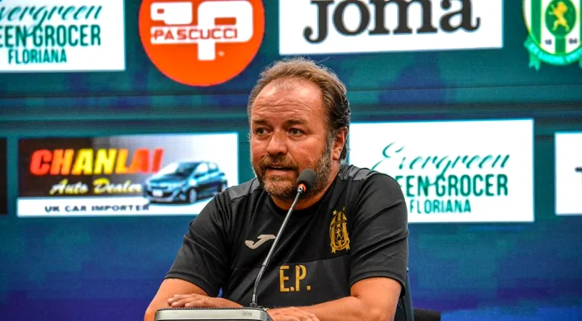 Vincenzo Potenza, antrenorul de la Floriana: „Să ținem 30 de minute CFR în terenul lor e o mare performanță