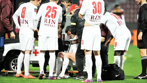 Cătălin Munteanu a fost operat cu succes!** Prima imagine cu mijlocașul lui Dinamo după intervenția suferită la ligamentul genunchiului drept
