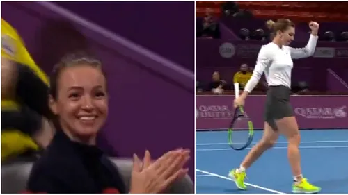 Efort, inteligență tactică și aplauze! VIDEO | Punctul fabulos câștigat de Simona Halep în meciul cu Lesia Tsurenko