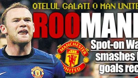 Model pentru jucătorii Stelei!** Rooney le-a arătat cum se execută o lovitură de la 11 metri